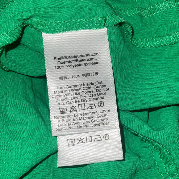 DKNY Women's Ruffled-Hem Balloon Sleeve Crewneck Dress Green Sz 6 NWT - Picture 8 of 11